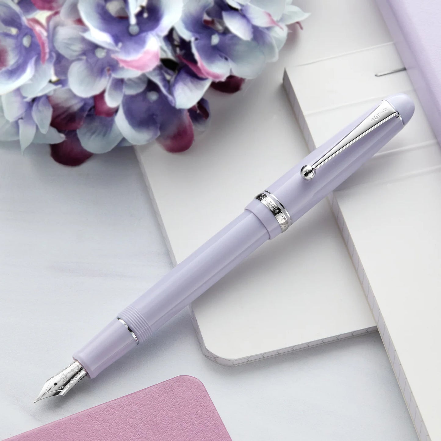 Pilot Custom 74 Lavender Fog Fountain Pen 14k Gold Nib