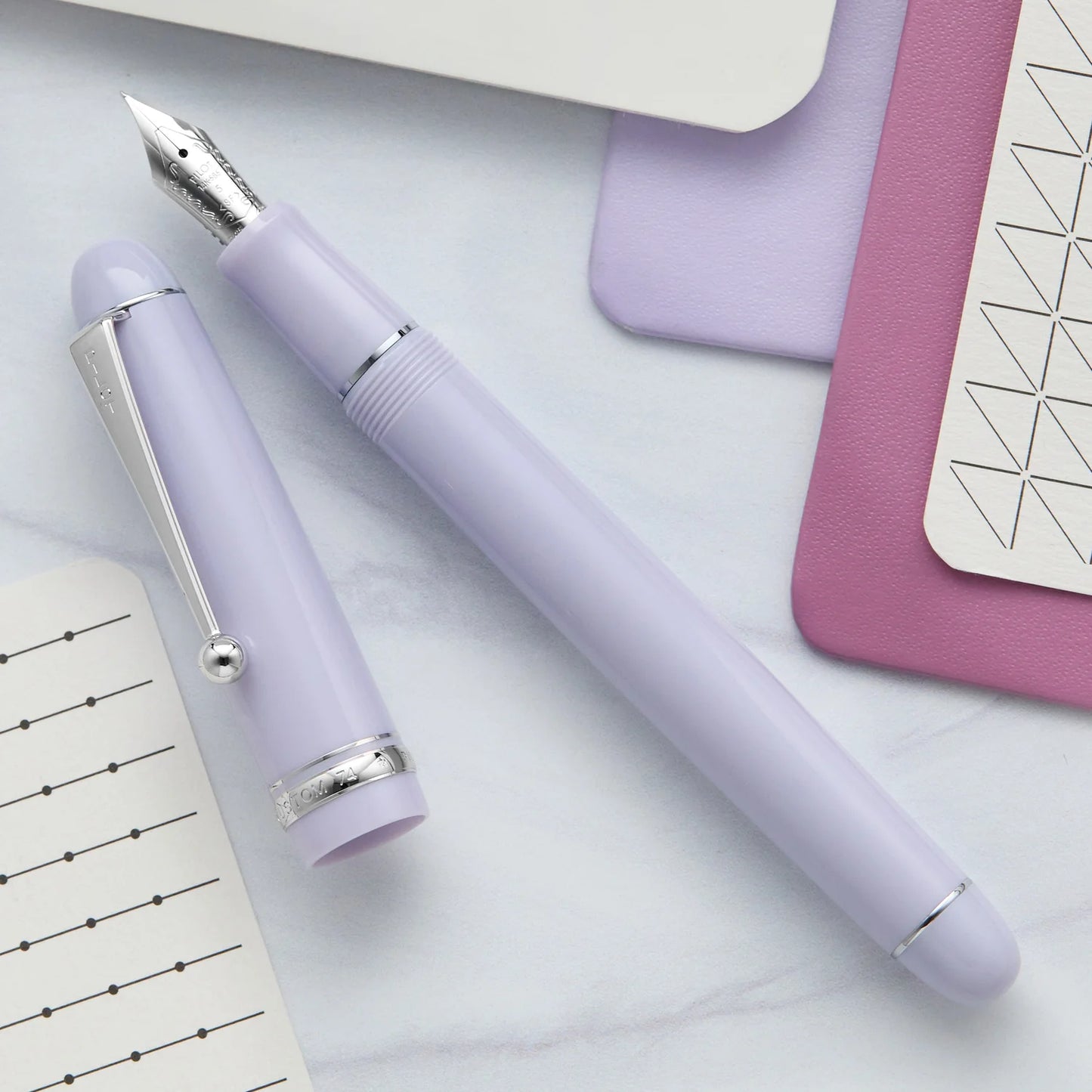 Pilot Custom 74 Lavender Fog Fountain Pen 14k Gold Nib