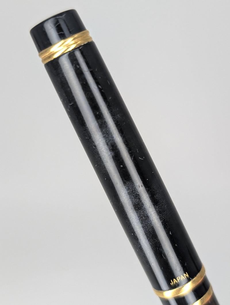 *Consignment* Pilot Custom Grance Black & Silver Lacquer Rollerball Pen