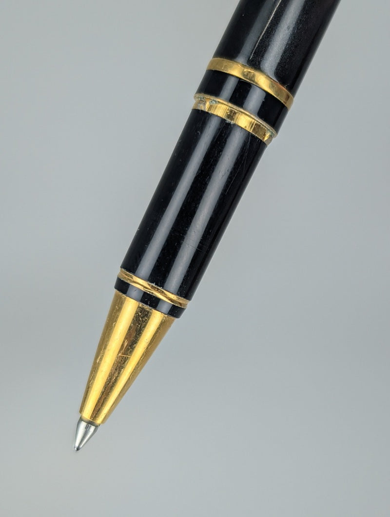 *Consignment* Pilot Custom Grance Black & Silver Lacquer Rollerball Pen