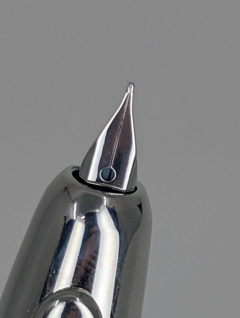 *Consignment* Pilot Vanishing Point Limited Edition Blue Marble Fountain Pen 18k Gold Fine Nib