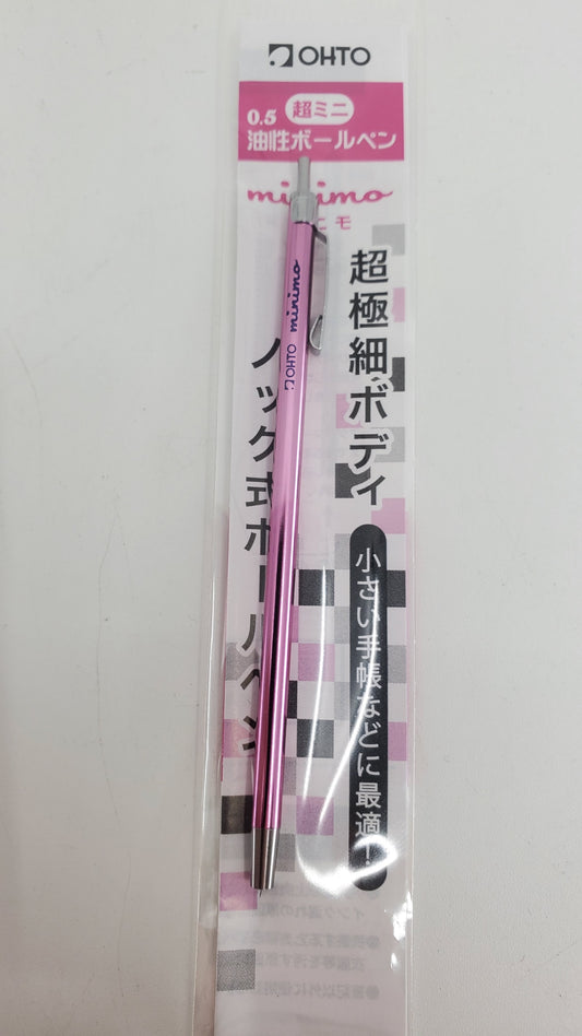 OHTO Minimo Pink 0.5mm Ballpoint Pen