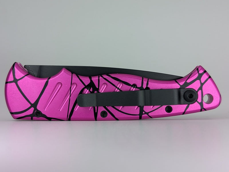Piranha-Pink-Auto-Folding-Knife-Back