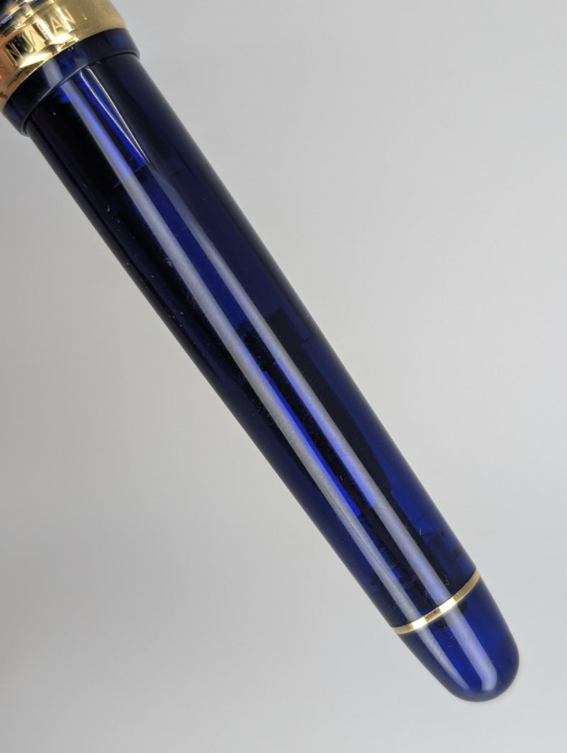 *Consignment* Platinum 3776 Blue Fountain Pen 14k Gold Music Nib