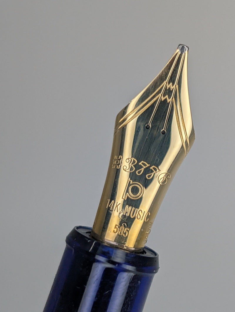 *Consignment* Platinum 3776 Blue Fountain Pen 14k Gold Music Nib