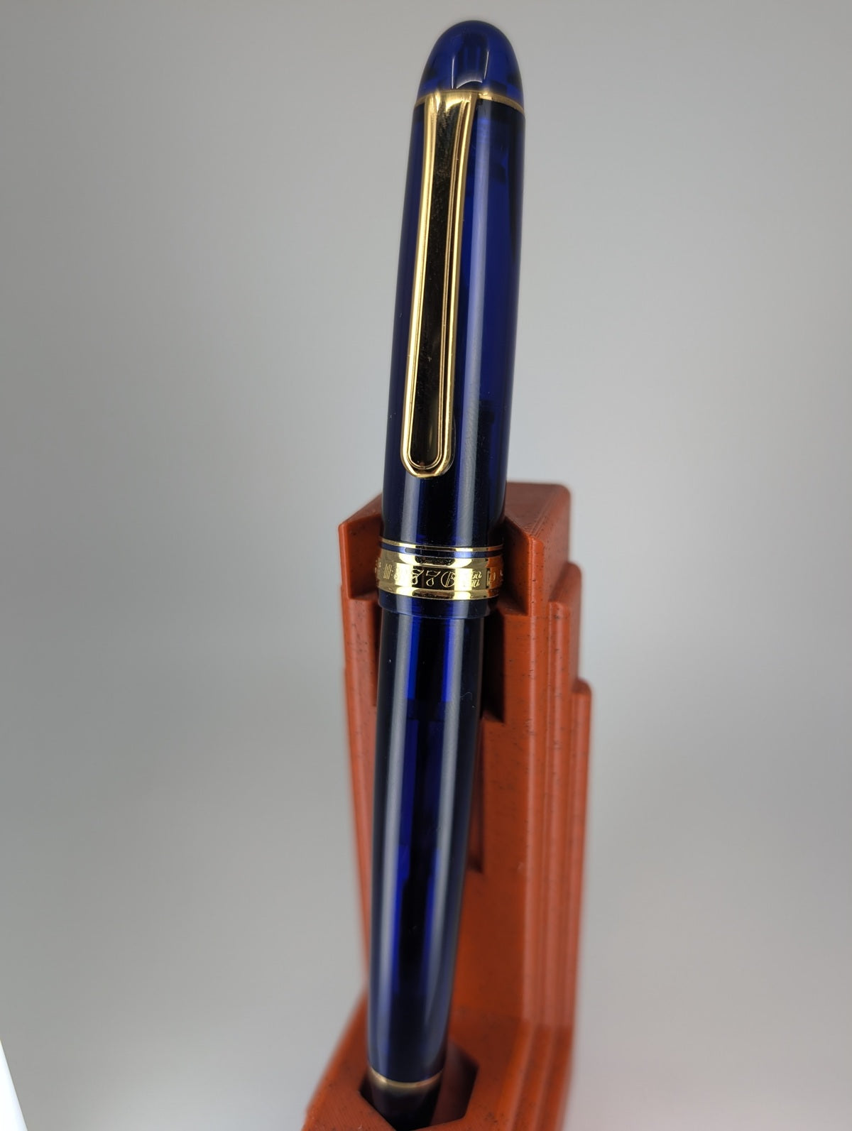 *Consignment* Platinum 3776 Blue Fountain Pen 14k Gold Music Nib
