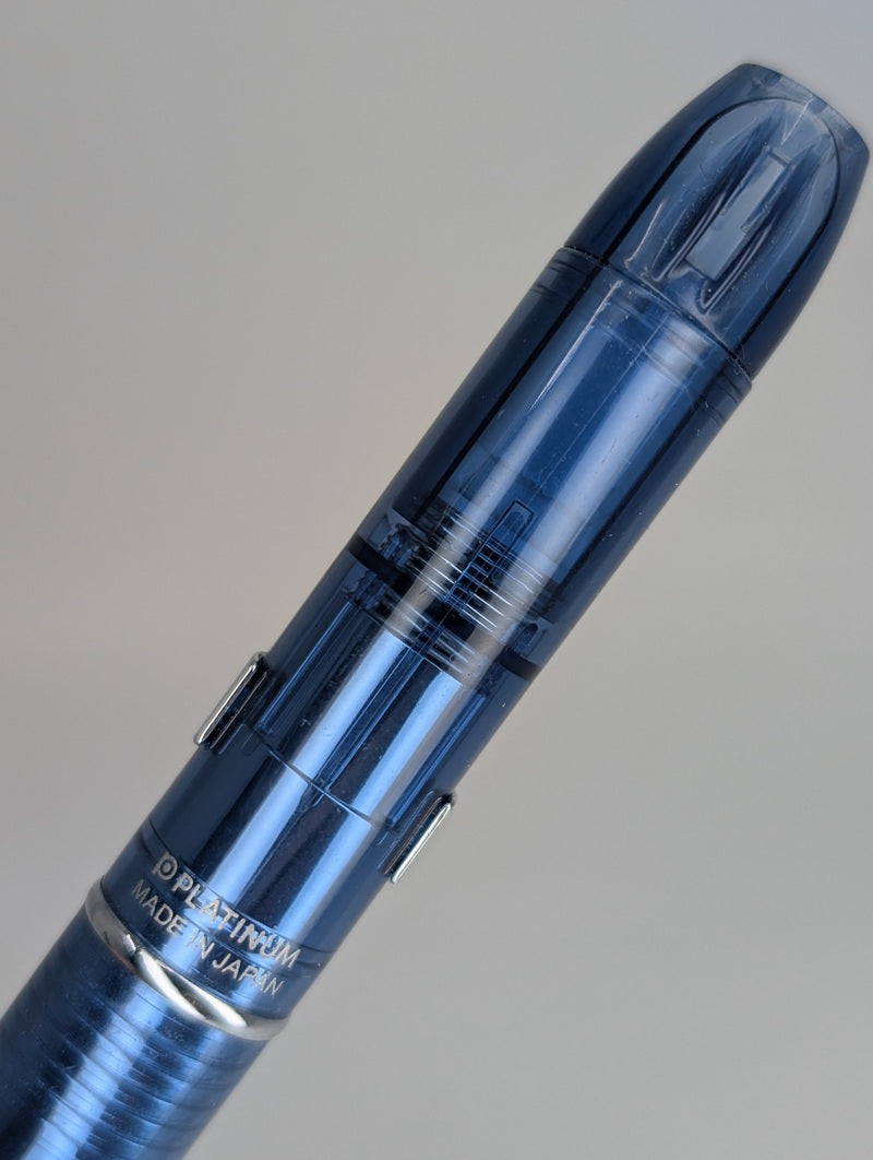*Consignment* Platinum Curidas Blue Clickable Fountain Pen