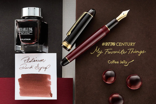 Platinum 3776 Coffee Jelly Fountain Pen Medium Nib