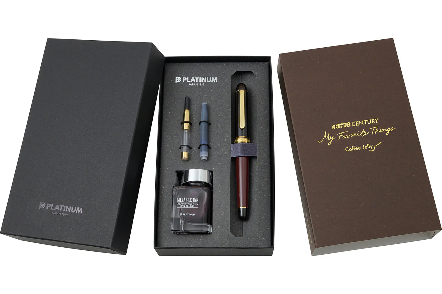 Platinum 3776 Coffee Jelly Fountain Pen Medium Nib