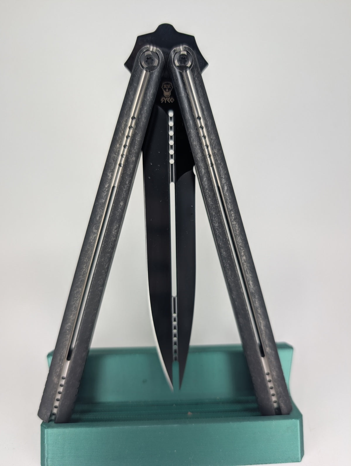 Poikilo x Syco "Nova" Titanium Live Blade Balisong