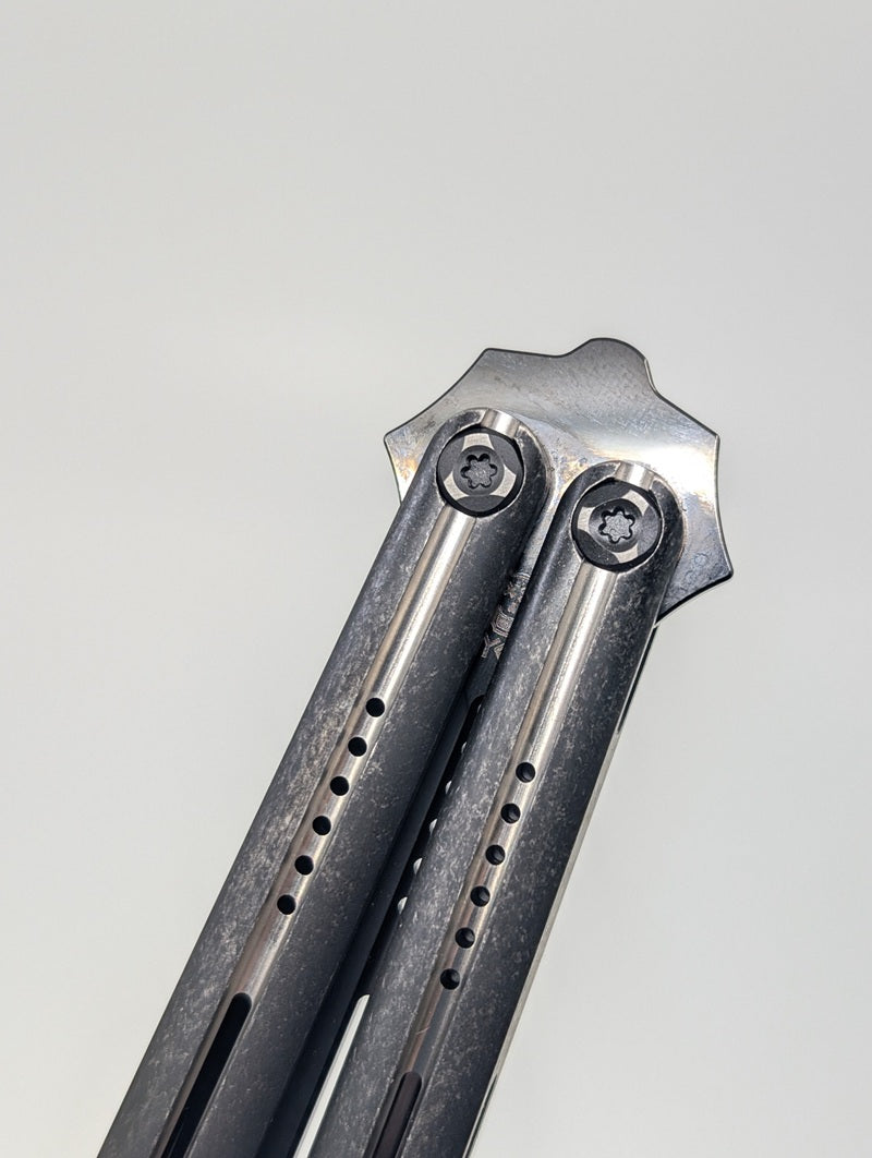 Poikilo x Syco "Nova" Titanium Live Blade Balisong