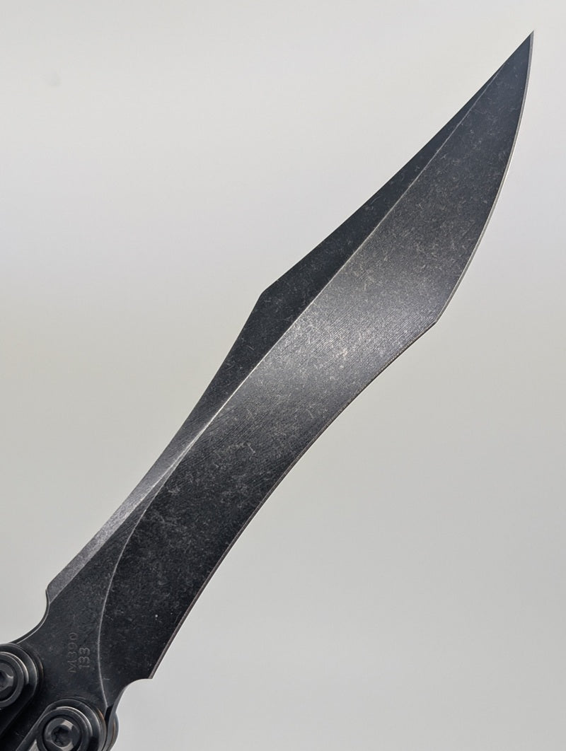 Poikilo PM3 S2 2-Tone Dark Stonewash Live Blade Balisong