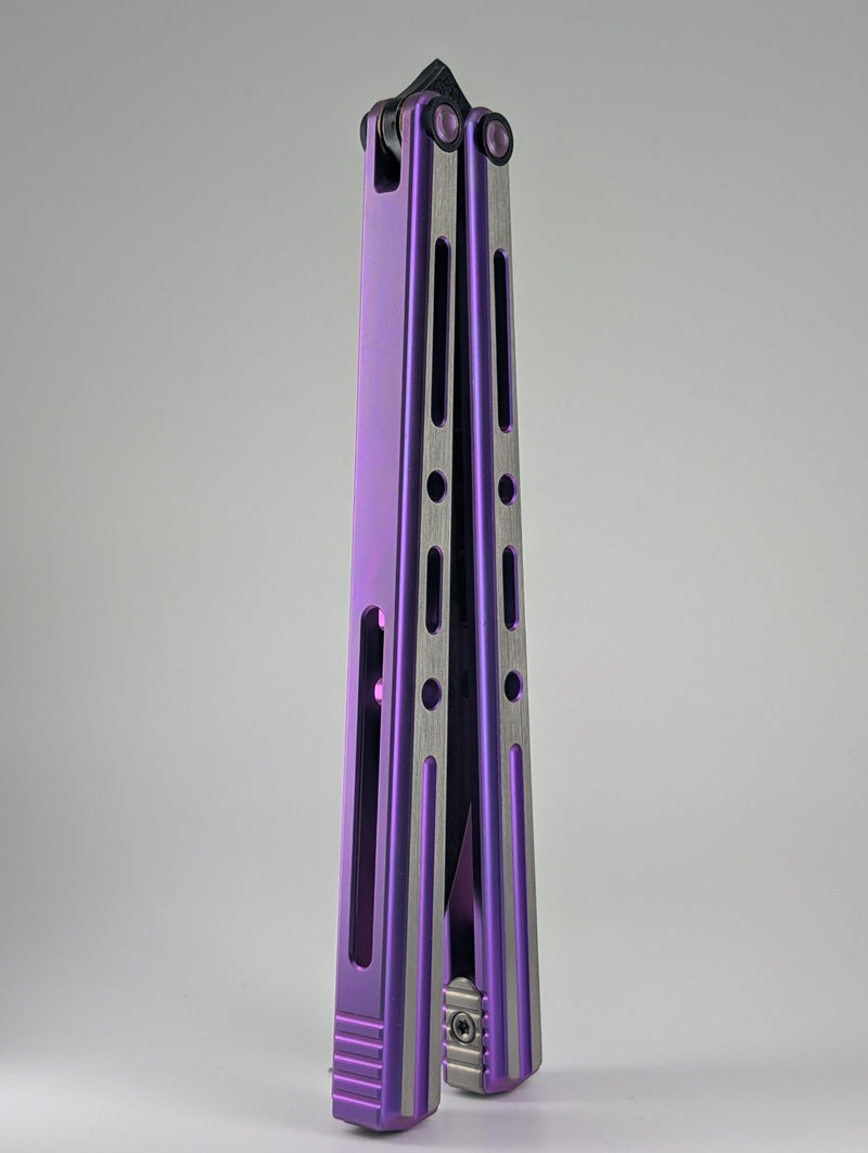 Poikilo PM3 S3 2-Tone Purple Titanium Live Blade Balisong