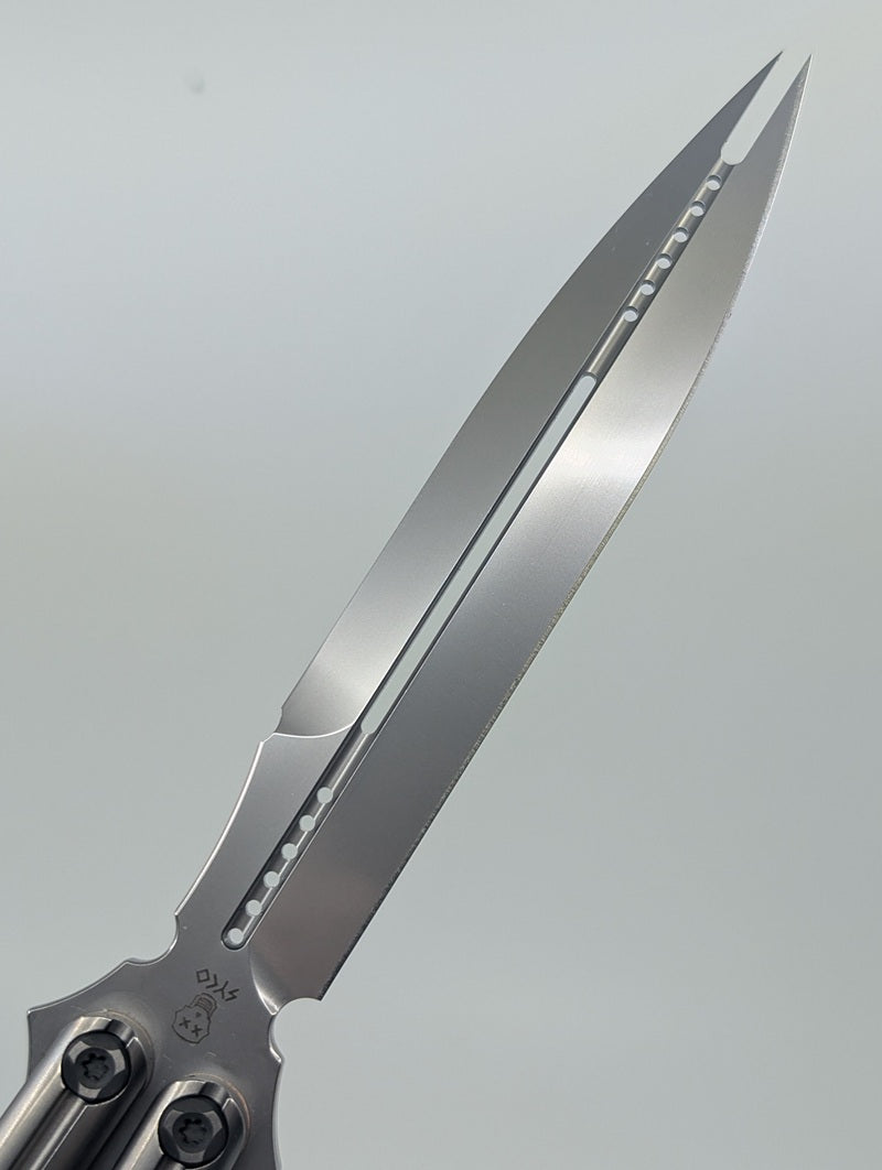 Poikilo x Syco "Nova" Titanium Live Blade Balisong