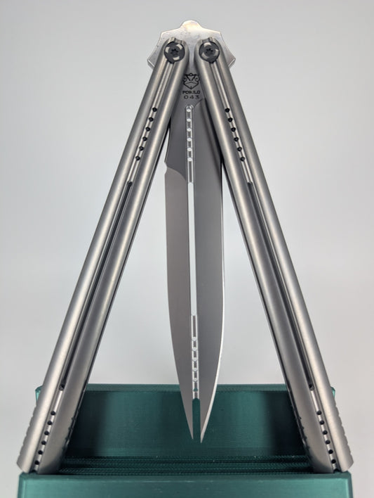 Poikilo x Syco "Nova" Titanium Live Blade Balisong