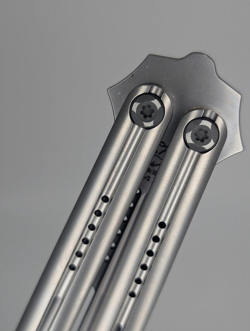 Poikilo x Syco "Nova" Titanium Live Blade Balisong