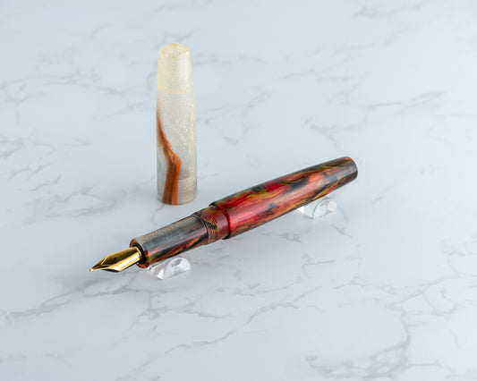 Rhys' Pieces Custom Fountain Pen - "Prometheus Reignited"