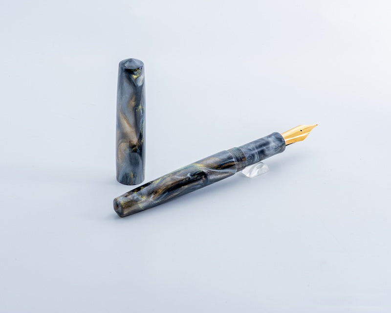 Rhys' Pieces Portly Piece Custom Fountain Pen - "Nib Wolf's Ether Ore"