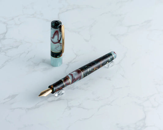 Rhys' Pieces Custom Fountain Pen - "Mint Pistachio Crunch" | Handmade Acrylic Fountain Pen