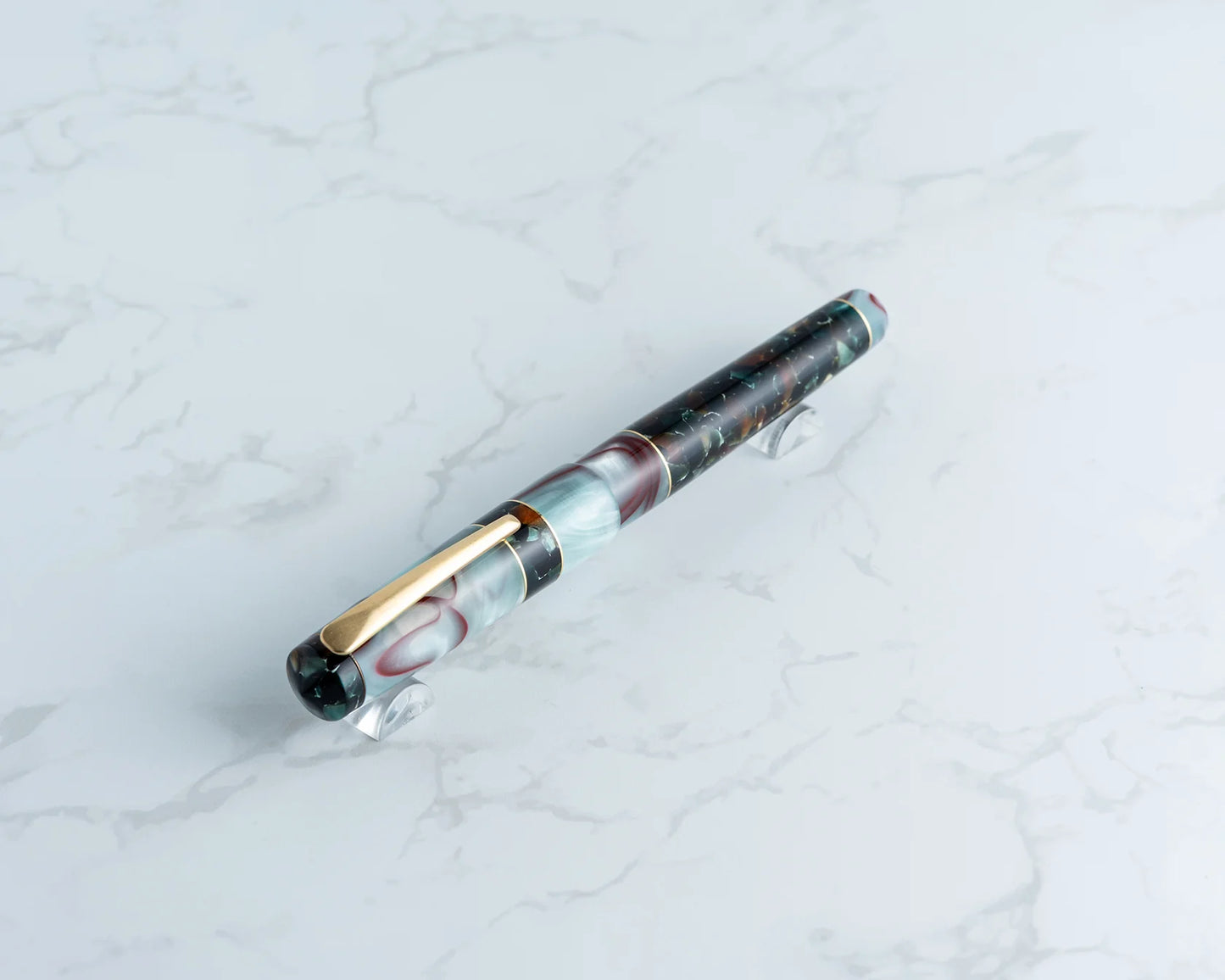 Rhys' Pieces Custom Fountain Pen - "Mint Pistachio Crunch" | Handmade Acrylic Fountain Pen