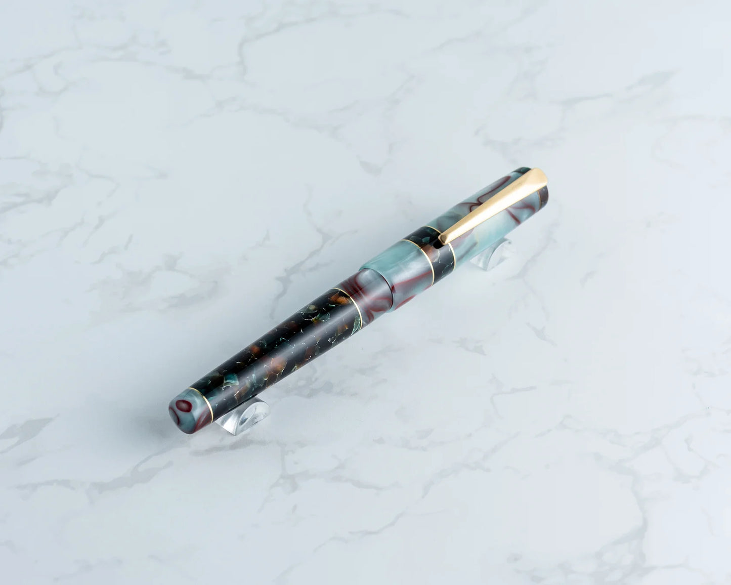Rhys' Pieces Custom Fountain Pen - "Mint Pistachio Crunch" | Handmade Acrylic Fountain Pen