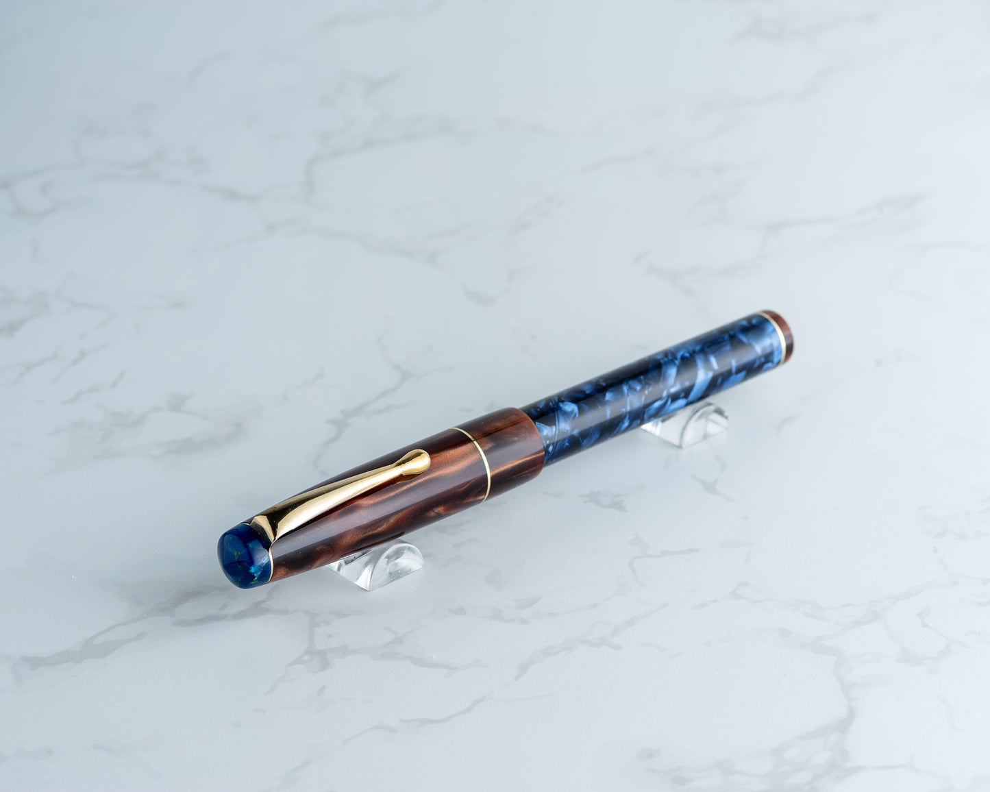 Rhys' Pieces Custom Fountain Pen - "Velvet Toffee Crush" | Handmade Fountain Pen w/ 1930s/40s Cellulose Acetate