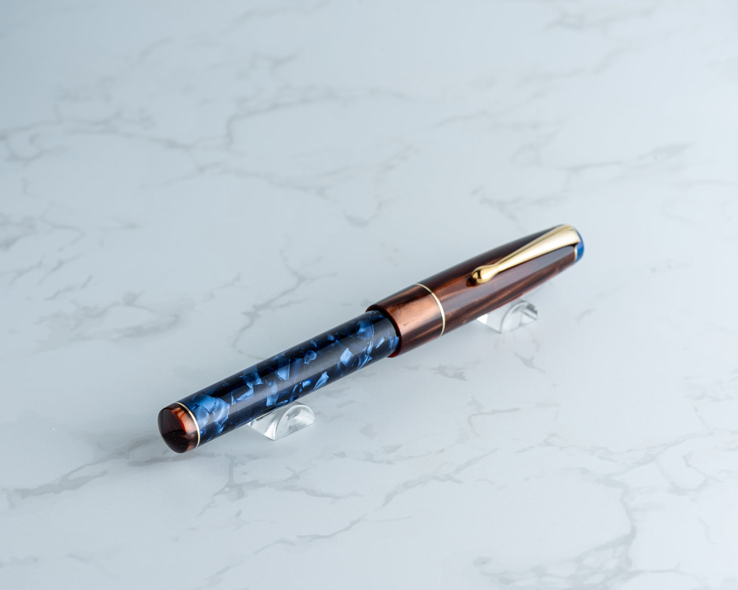 Rhys' Pieces Custom Fountain Pen - "Velvet Toffee Crush" | Handmade Fountain Pen w/ 1930s/40s Cellulose Acetate