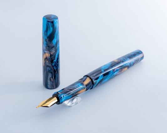 Rhys' Pieces Primary Piece Custom Fountain Pen - "Vortex"