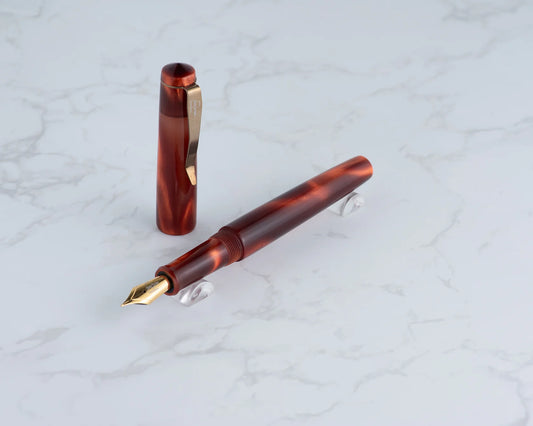 Rhys' Pieces Custom Fountain Pen - "Not Hot Lava" w/ Clip