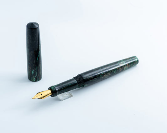 Rhys' Pieces Primary Piece Custom Fountain Pen - "Verdant Void"
