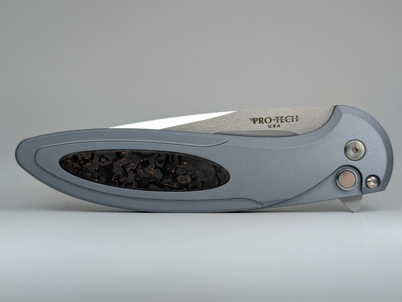 Protech Cambria Custom 4 Button Lock TechnoCarbo Copper Inlay Mike Irie Compound Grind #58/80