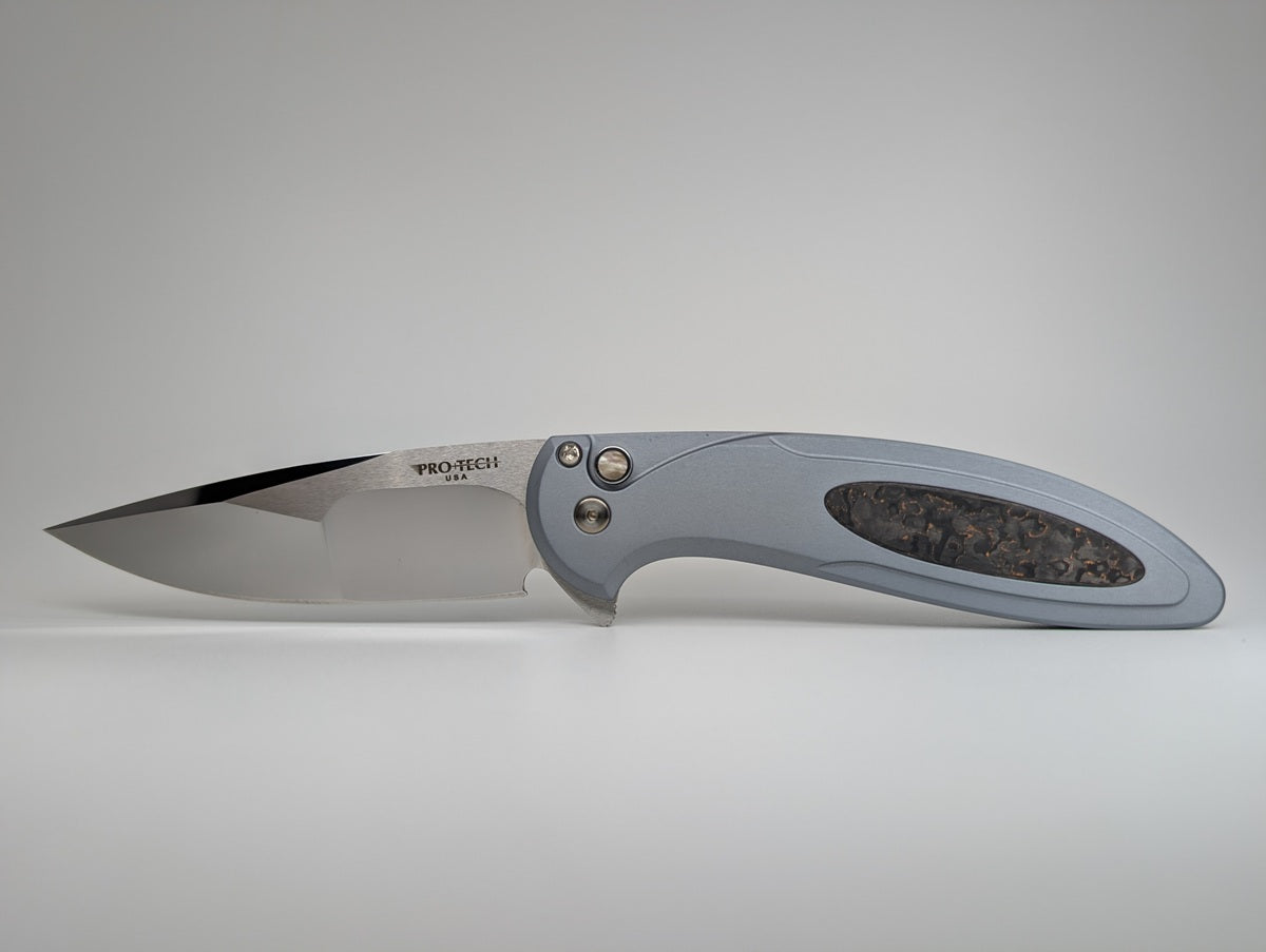 Protech Cambria Custom 4 Button Lock TechnoCarbo Copper Inlay Mike Irie Compound Grind #58/80