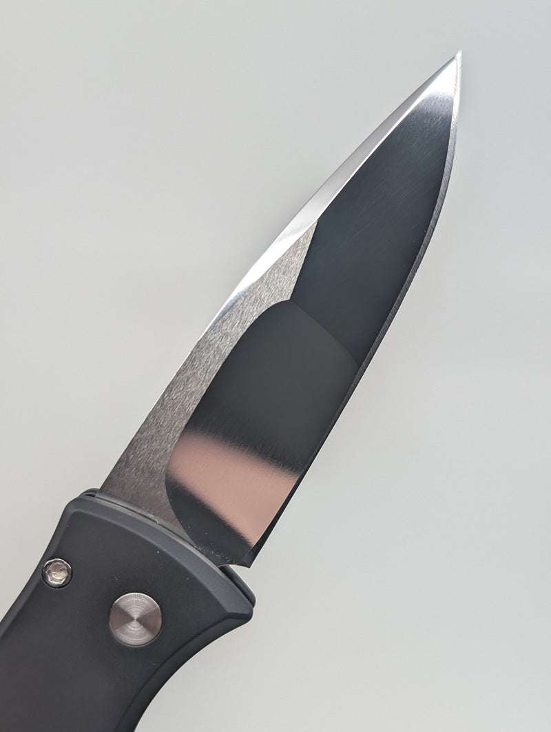 Protech Duke 2 Black Mike Irie Mirror Polish 154-CM Auto Folding Knife Blade West 2026 Exclusive