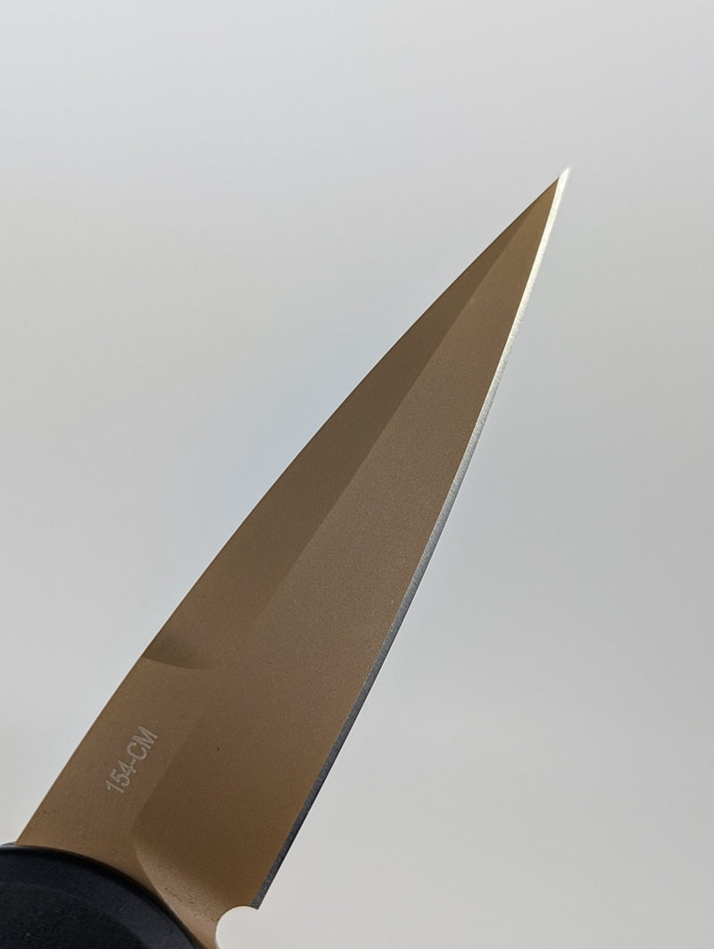 Protech Godson Black / Tan PVD 154CM / Tan PVD Hardware Auto Folding Knife