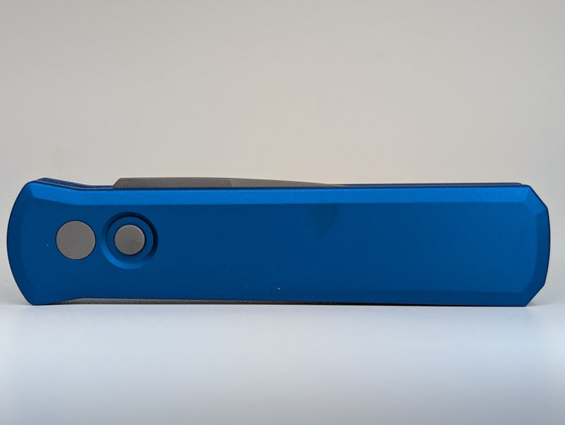 Protech Godson Blue "Leftie" 154CM Auto Folding Knife