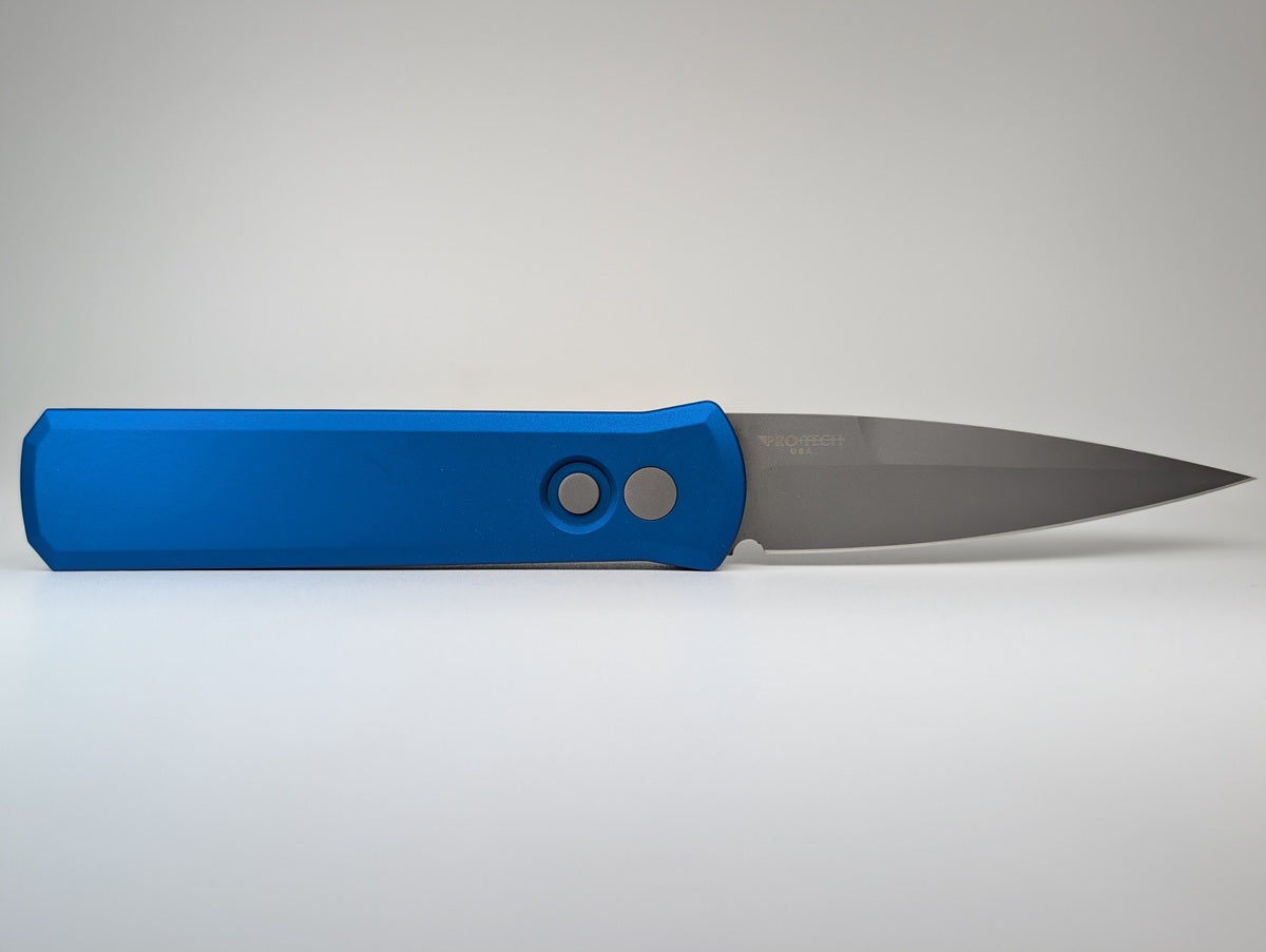 Protech Godson Blue "Leftie" 154CM Auto Folding Knife