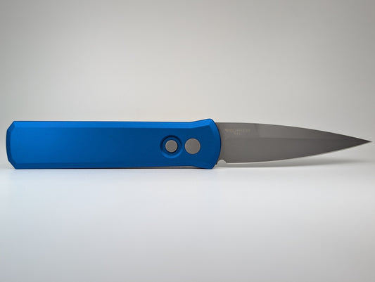 Protech Godson Blue "Leftie" 154CM Auto Folding Knife
