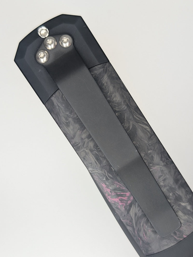 *Consignment* Protech Godson Fat Carbon Dark Matter Purple Auto Folding Knife