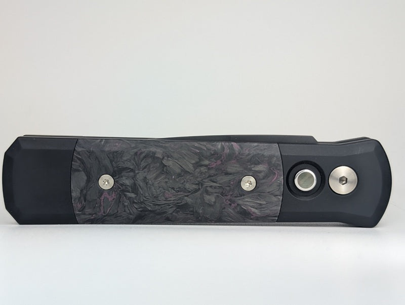 *Consignment* Protech Godson Fat Carbon Dark Matter Purple Auto Folding Knife