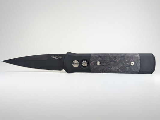 *Consignment* Protech Godson Fat Carbon Dark Matter Purple Auto Folding Knife