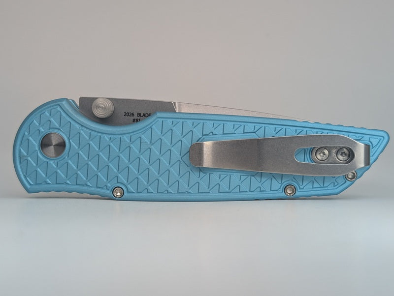 Protech Integrity Tiffany Blue Relic Button Lock Folding Knife Blade Show West 2026 Exclusive