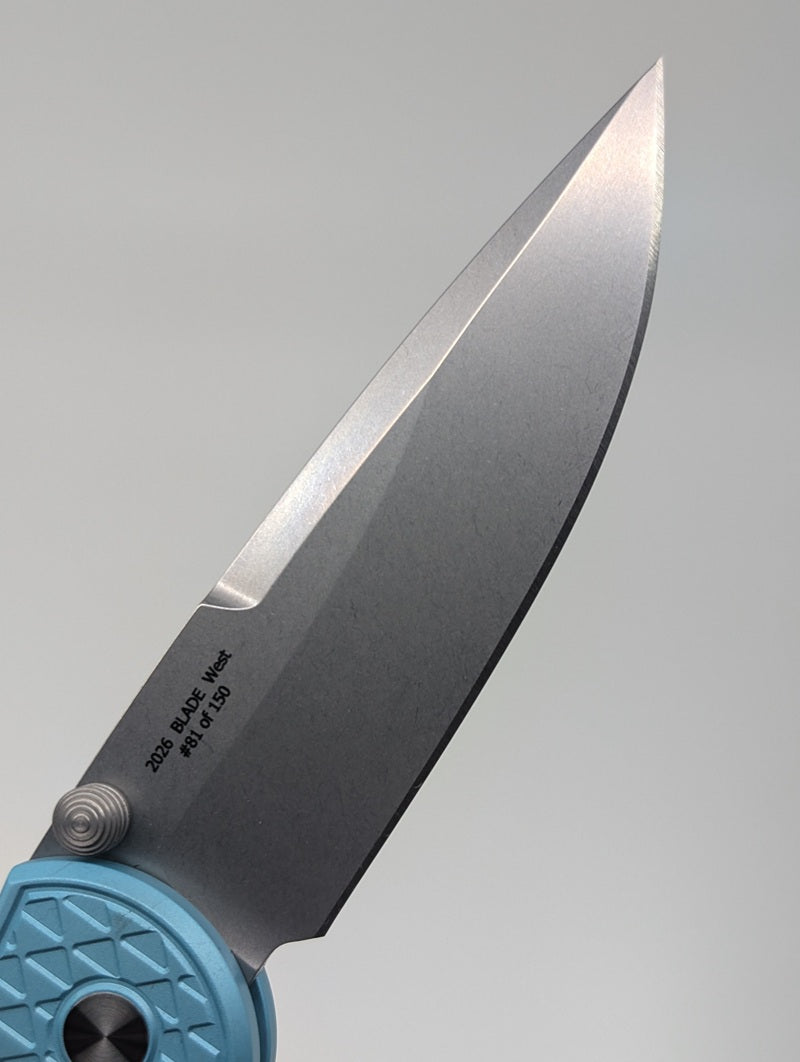 Protech Integrity Tiffany Blue Relic Button Lock Folding Knife Blade Show West 2026 Exclusive