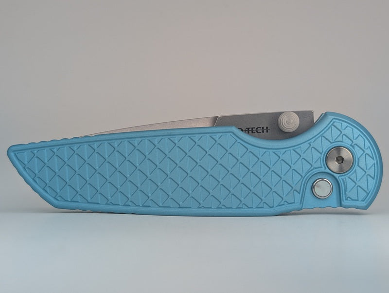 Protech Integrity Tiffany Blue Relic Button Lock Folding Knife Blade Show West 2026 Exclusive