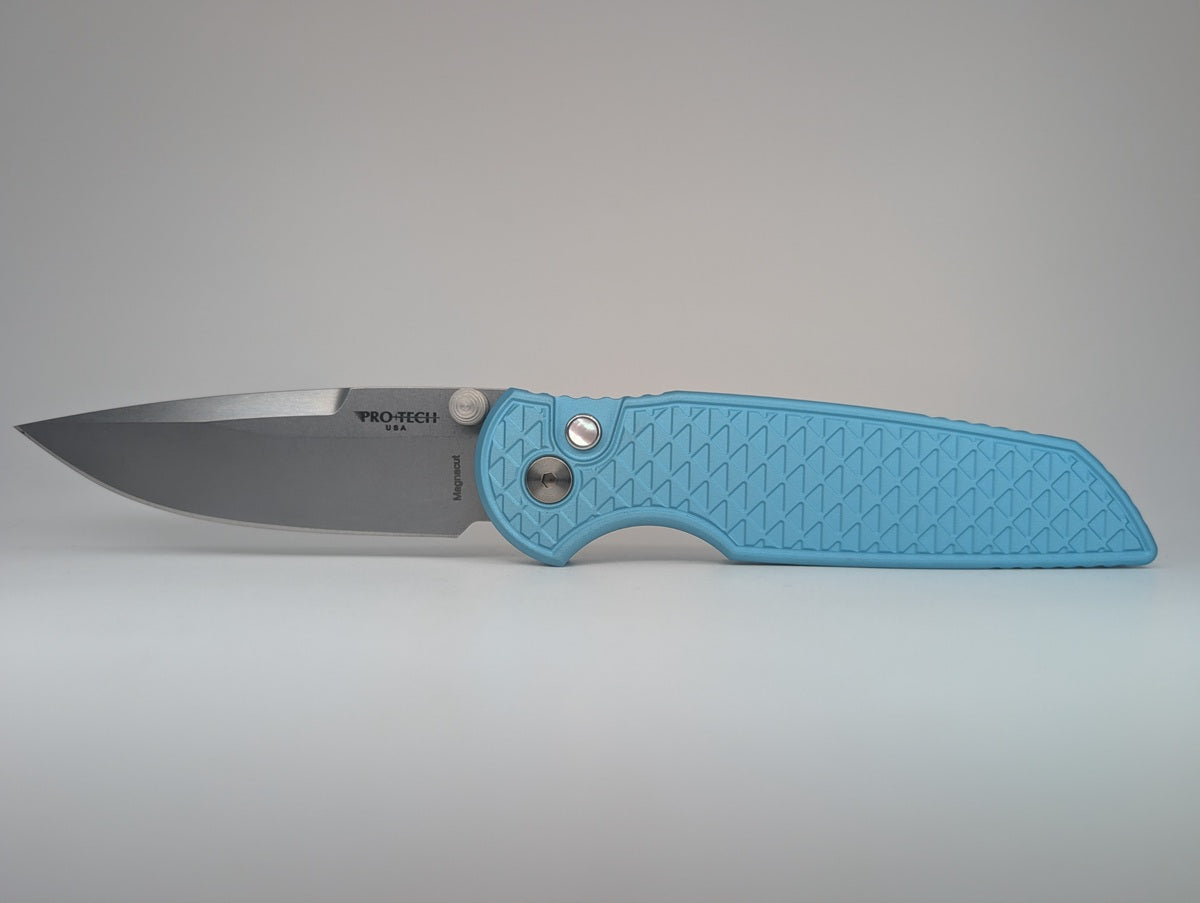 Protech Integrity Tiffany Blue Relic Button Lock Folding Knife Blade Show West 2026 Exclusive