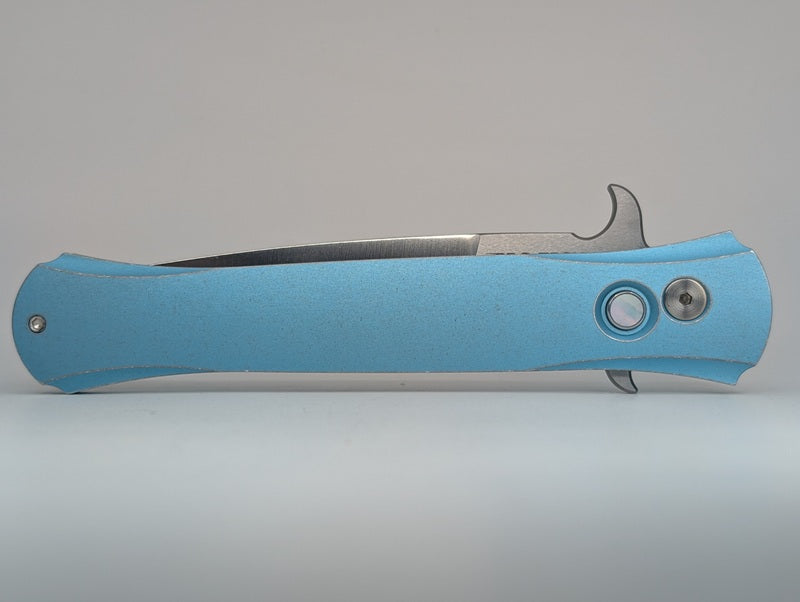 *Consignment* Protech Large Don Rough Turquoise Auto Folding Knife