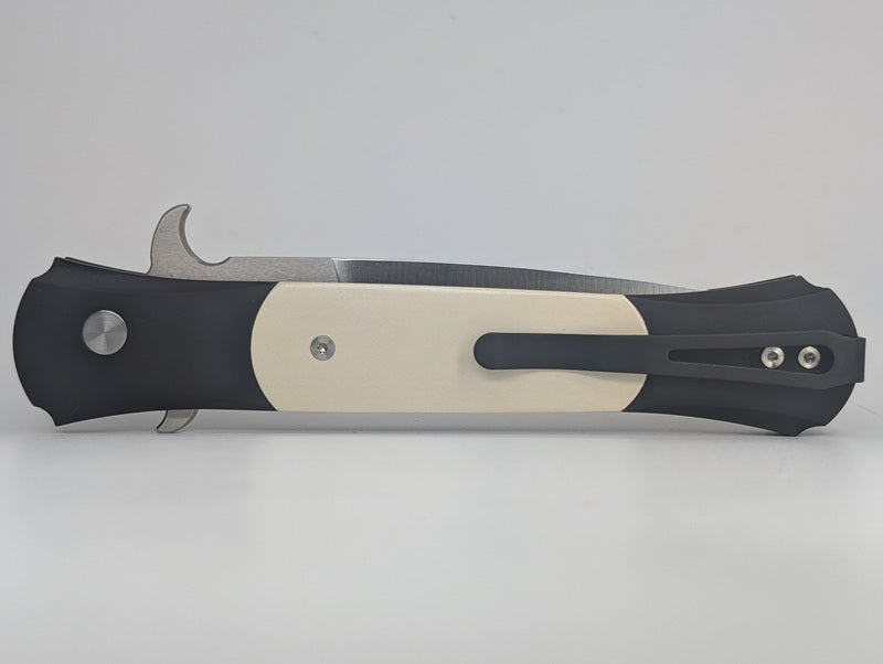 Protech Large Don "Tuxedo" Ivory Micarta Inlay 154-CM Auto Folding Knife