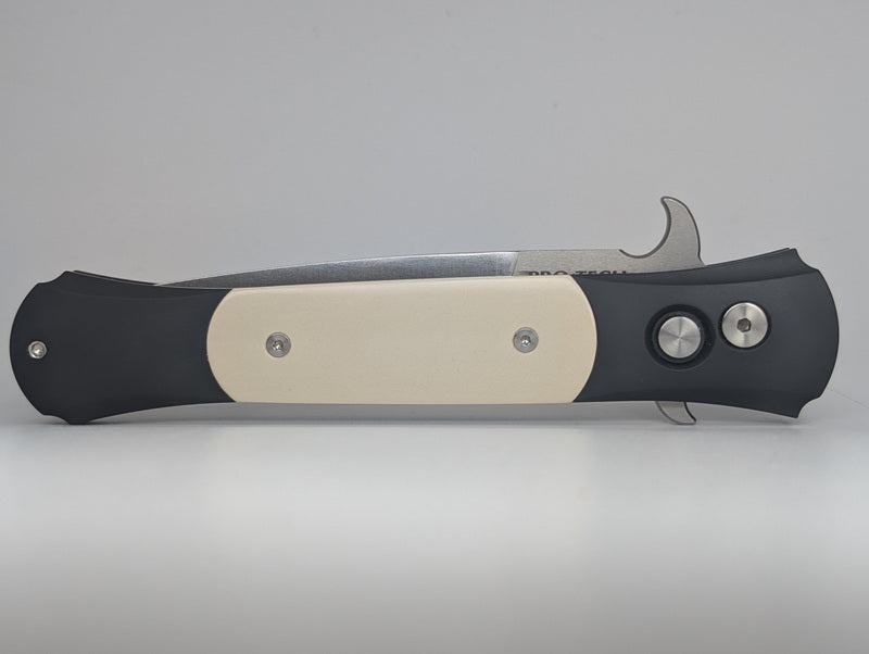 Protech Large Don "Tuxedo" Ivory Micarta Inlay 154-CM Auto Folding Knife