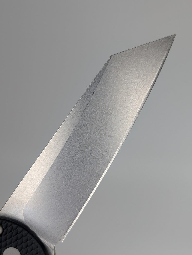 Pro-Tech 5405 Malibu Manual Flipper Knife 3.30" Magnacut Stonewashed Reverse Tanto Blade