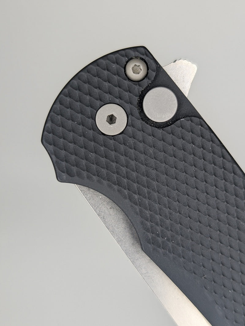 Pro-Tech 5405 Malibu Manual Flipper Knife 3.30" Magnacut Stonewashed Reverse Tanto Blade