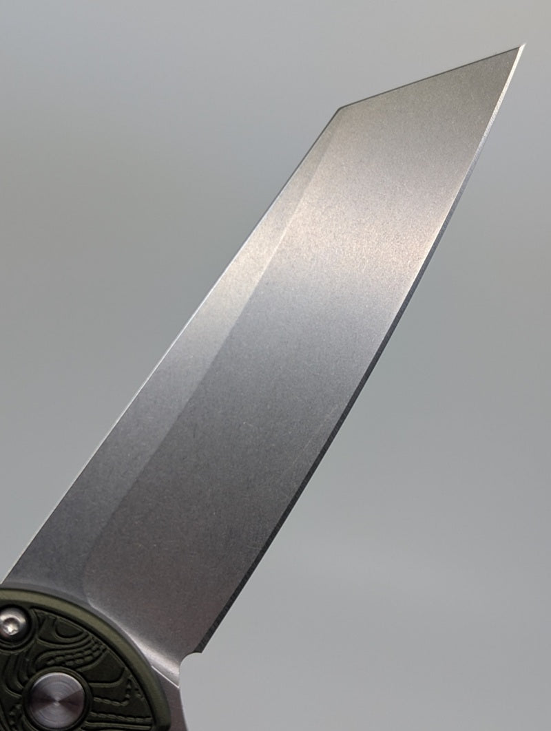 *Consignment* Protech Malibu Green Topo Buttonlock Folding Knife